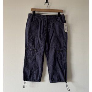 Y2K Style Cargo Capri Pants Blue Women’s 6 Dalia Collection Grunge Outdoor NWT